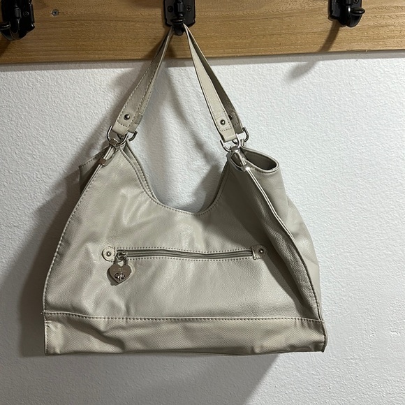 LULU Beige Purse with Silver Hardware - Picture 1 of 8